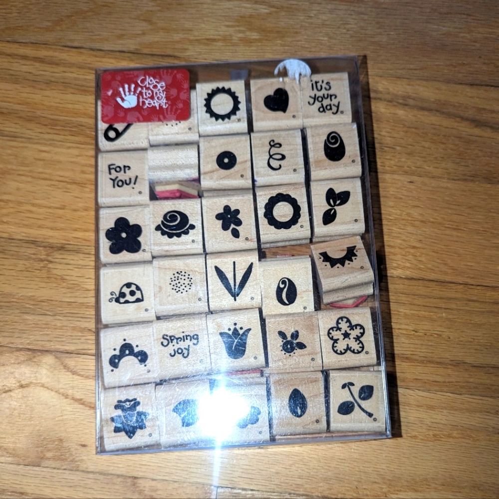 Bundle of 30 Close to my Heart Stamps Spring Floral Outdoors Ladybug